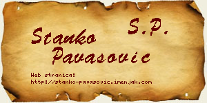 Stanko Pavasović vizit kartica